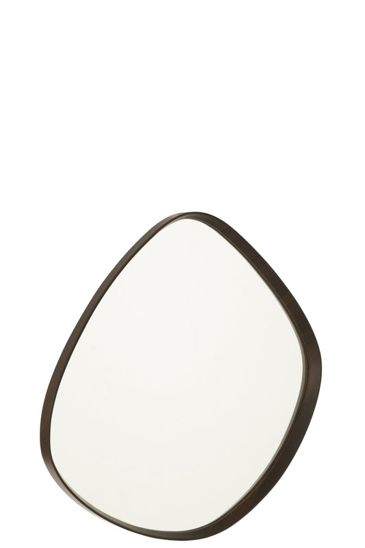 Hanging Mirror Abstract Mirror/Mdf Dark Brown Small