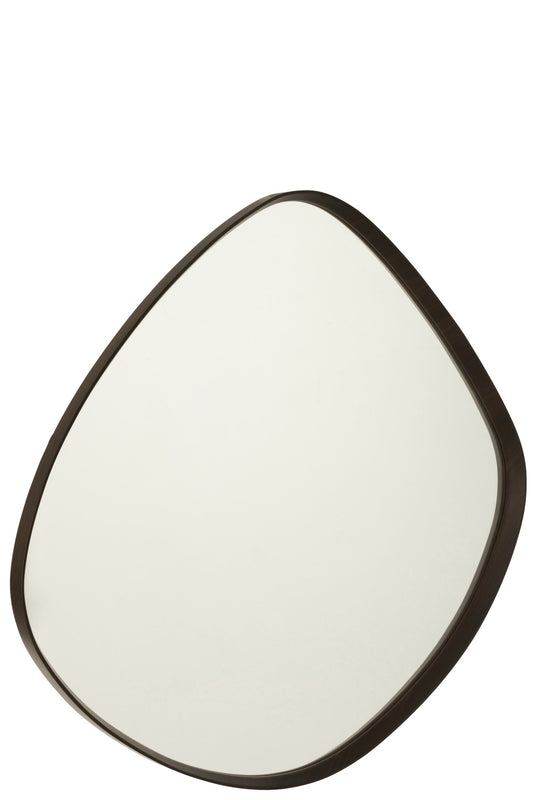 Hanging Mirror Abstract Mirror/Mdf Dark Brown Large
