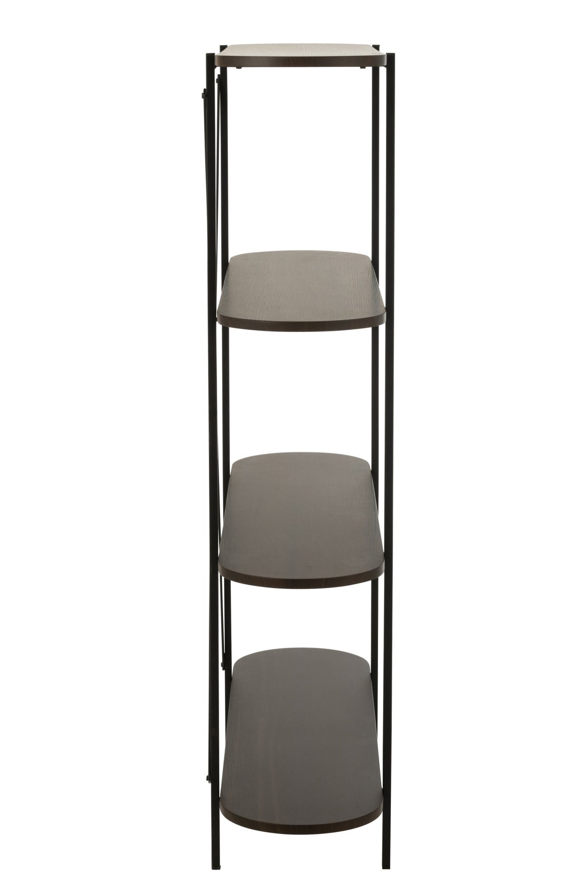 Shelf Oval Mdf/Metal Dark Brown