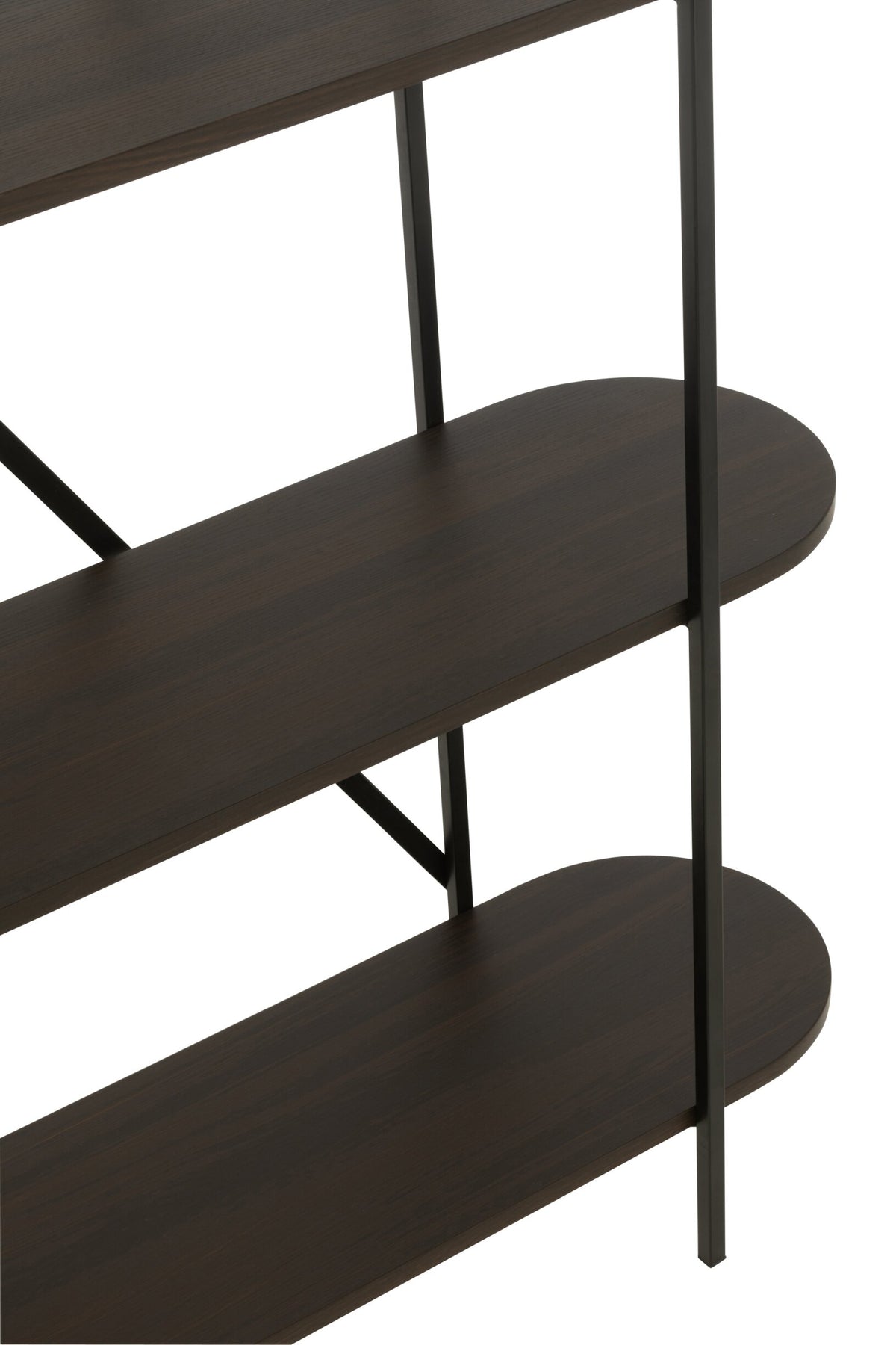 Shelf Oval Mdf/Metal Dark Brown