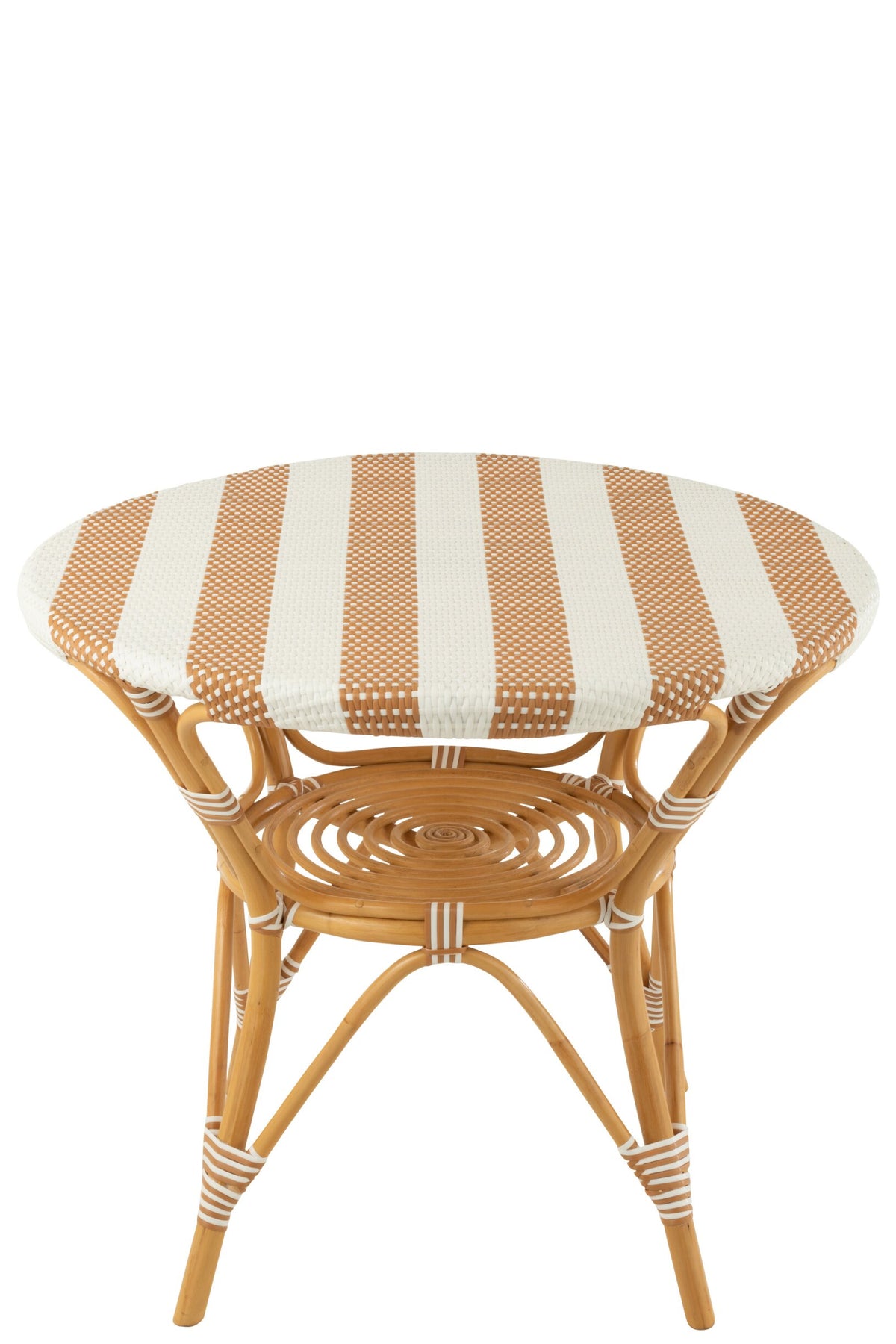 Dining Table Rattan Beige/White