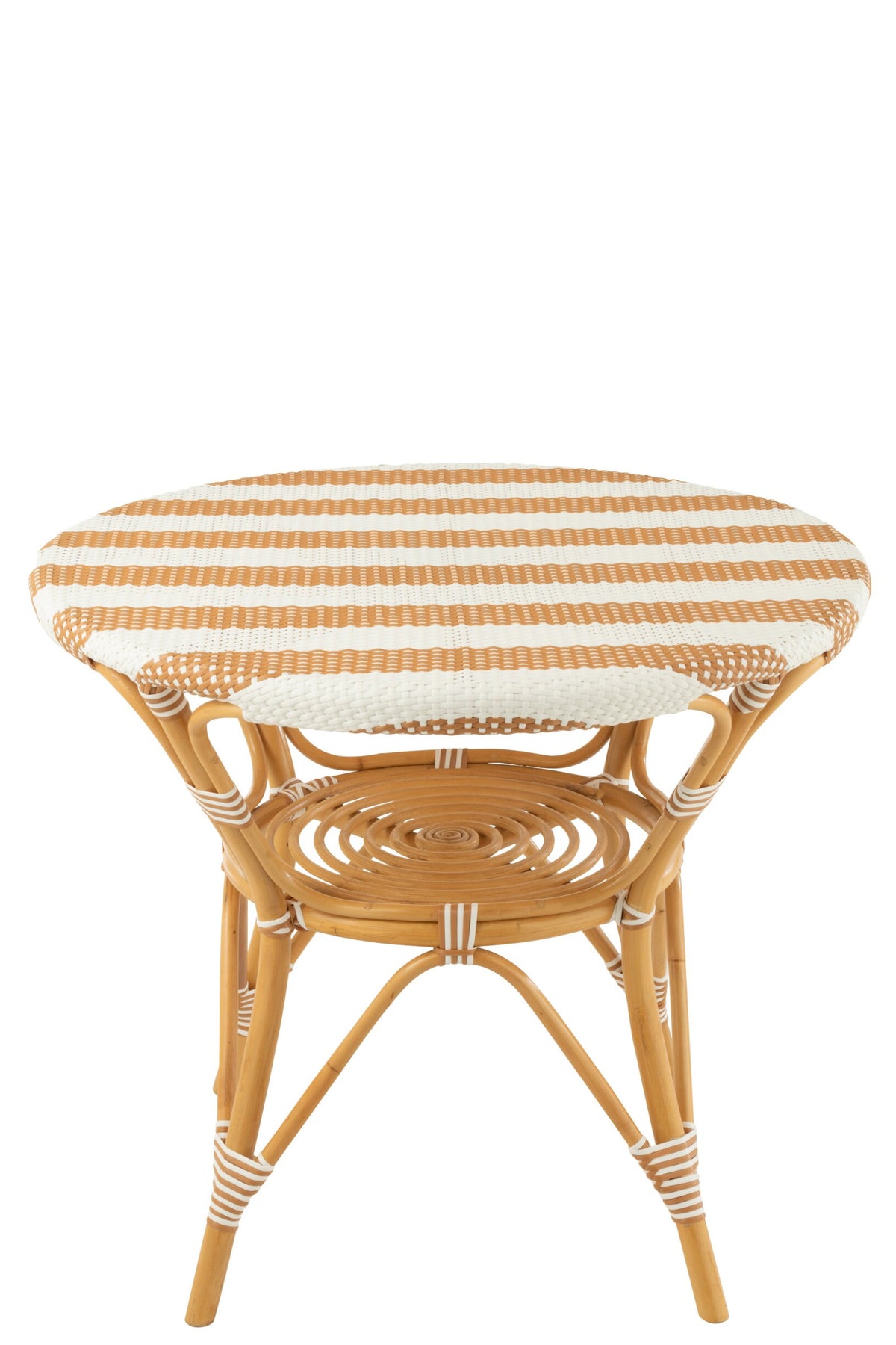 Dining Table Rattan Beige/White
