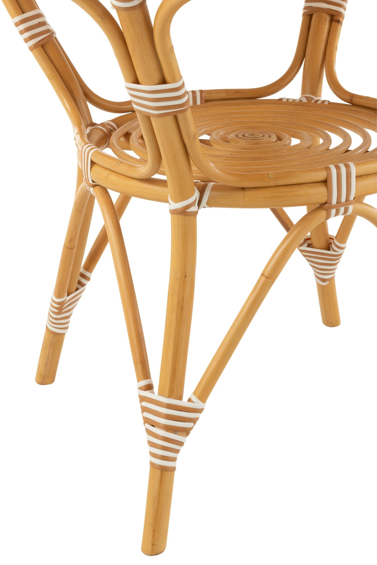 Dining Table Rattan Beige/White