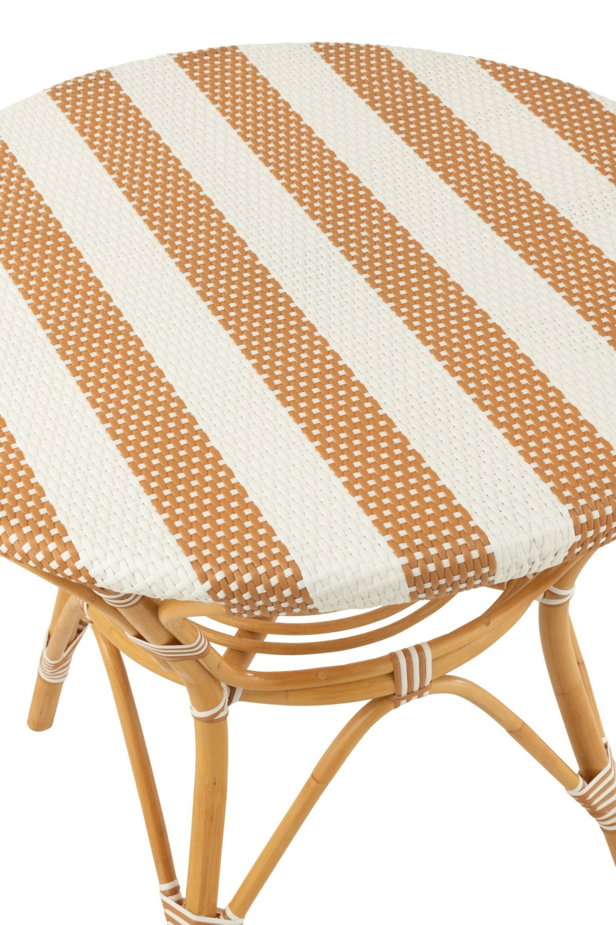 Dining Table Rattan Beige/White