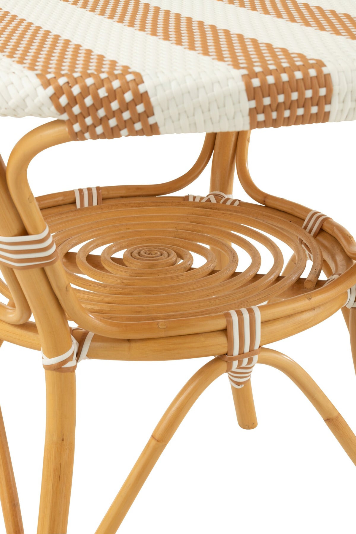 Dining Table Rattan Beige/White