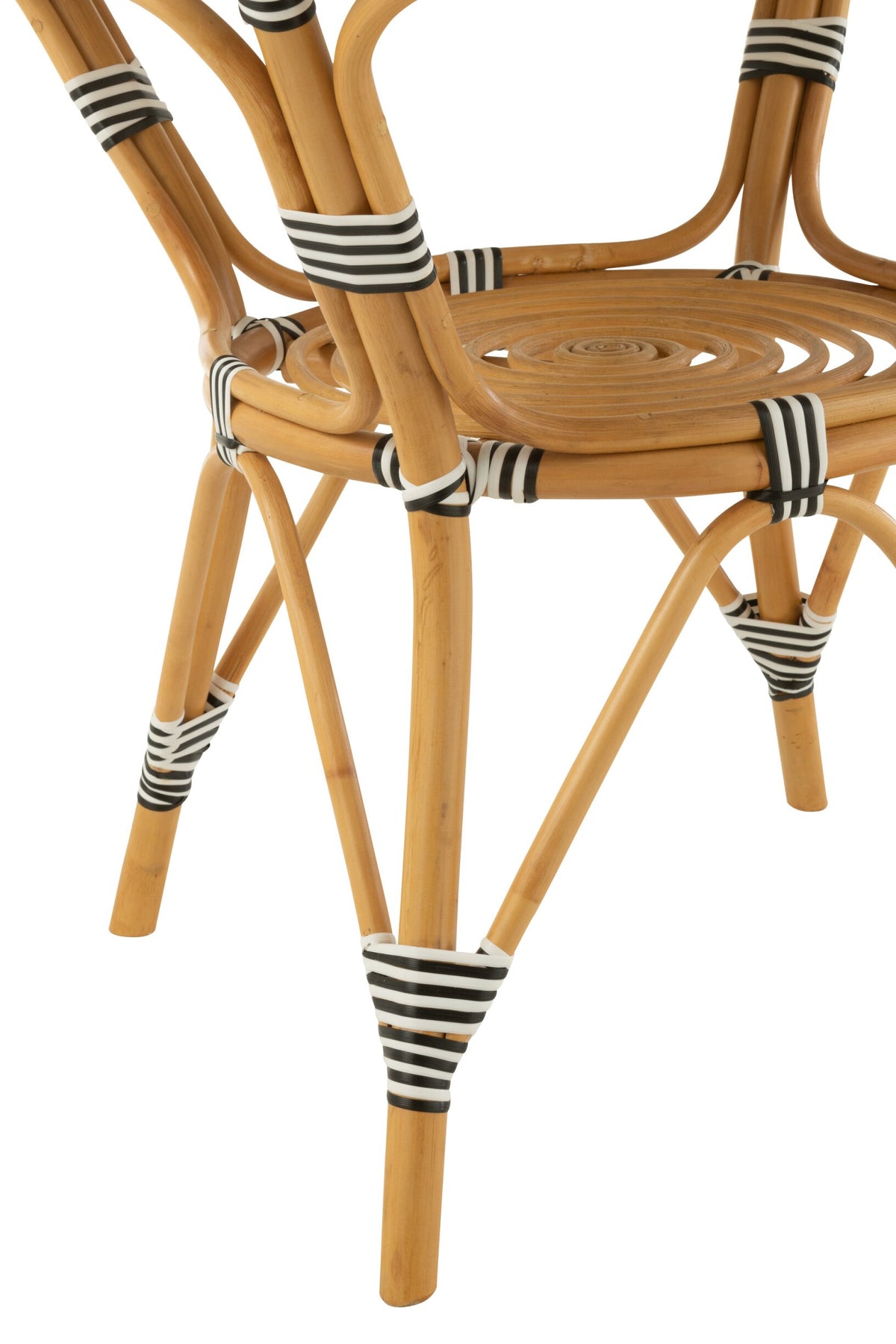 Dining Table Rattan Black/White