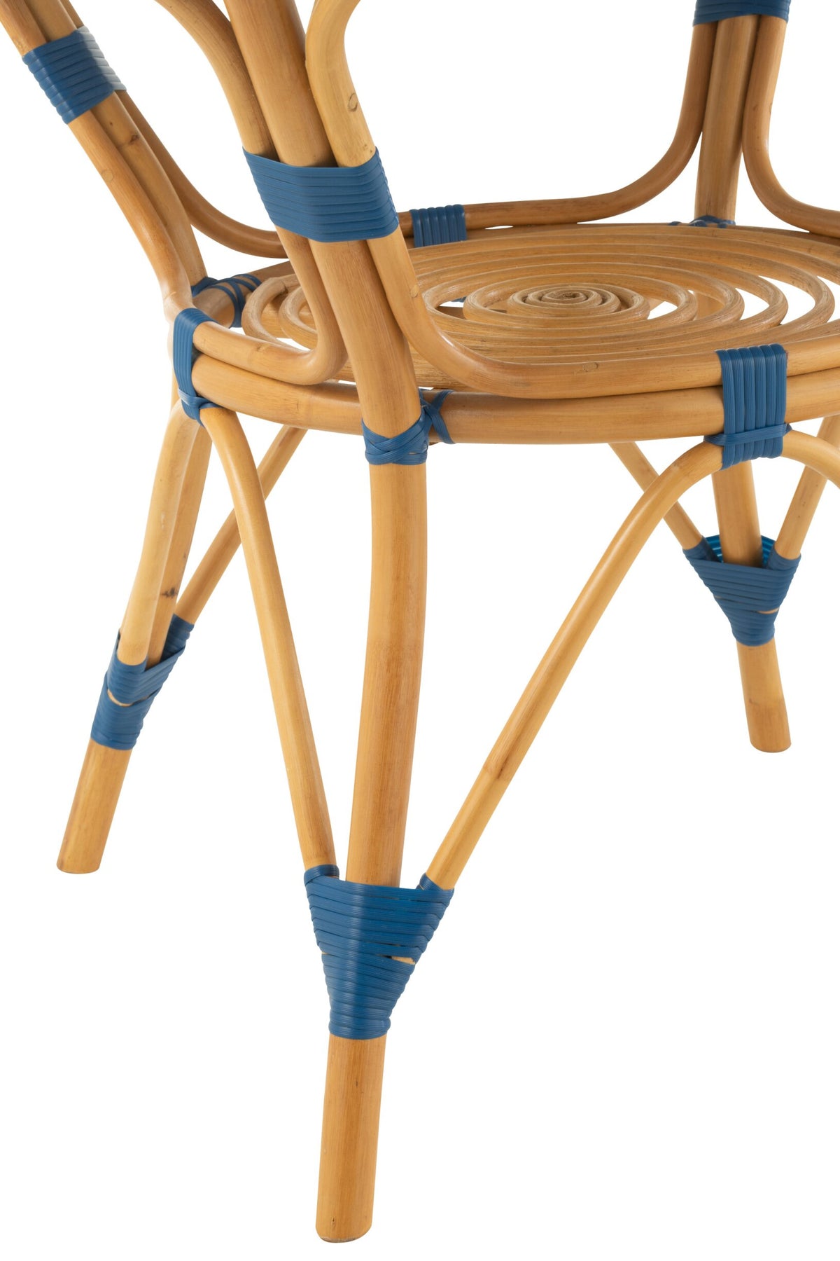 Dining Table Rattan Blue/White