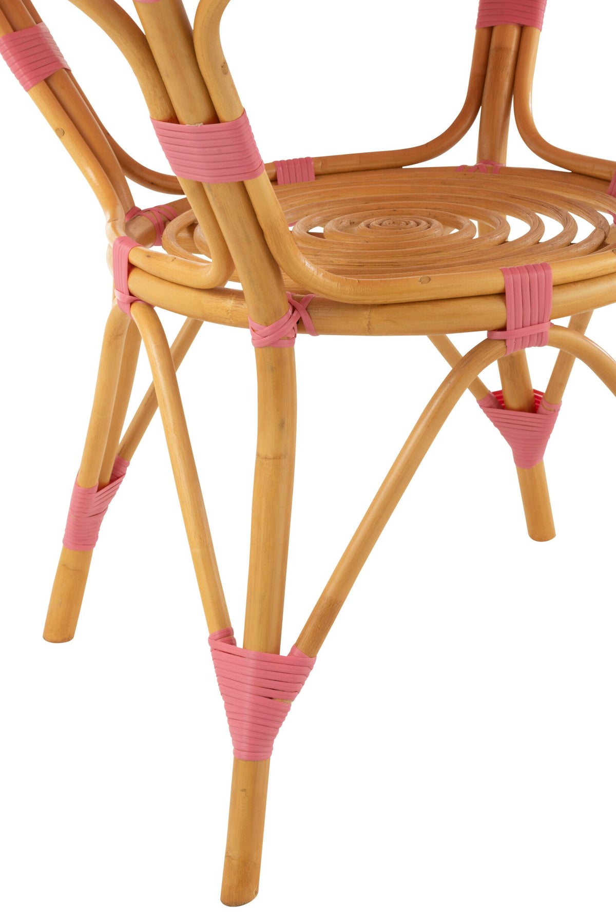 Dining Table Rattan Pink/White