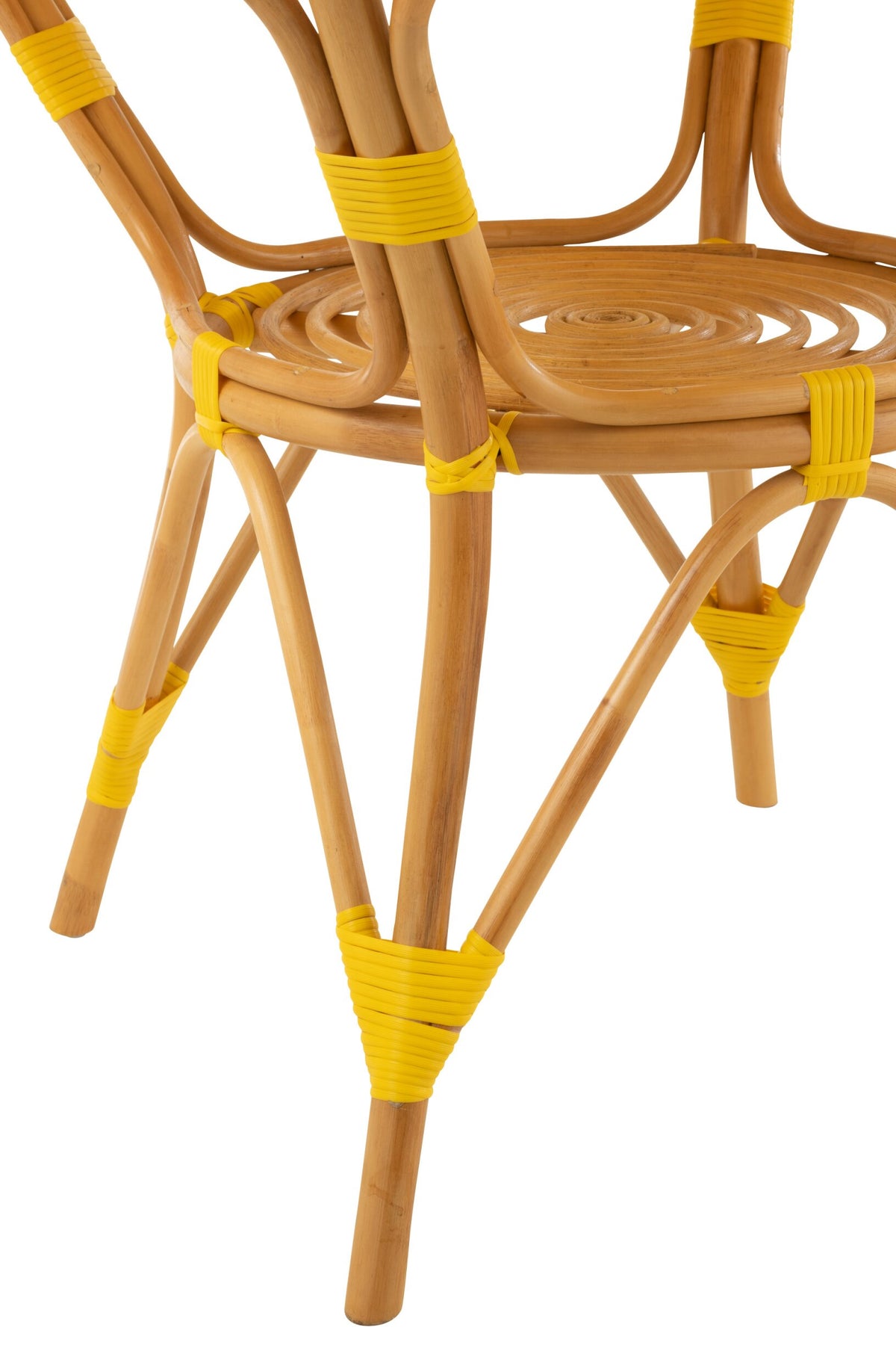 Dining Table Rattan Yellow/White