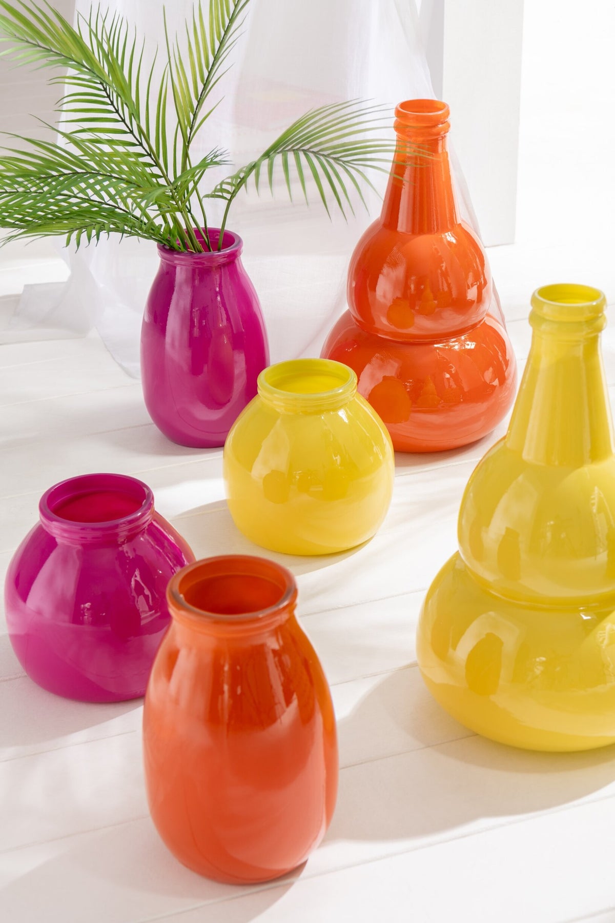 Vase Cocoon Glass Yellow