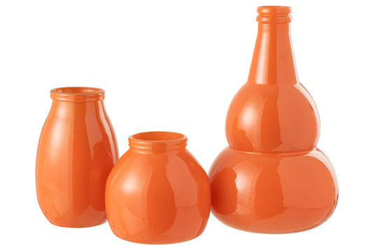Vase Cocoon Glass Orange