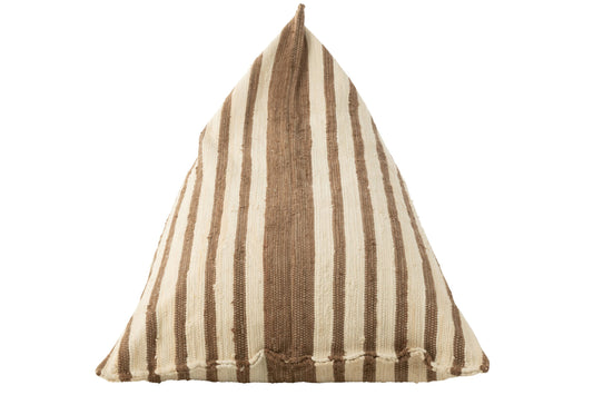 Bean Bag Stripes Recycled Cotton White/Brown