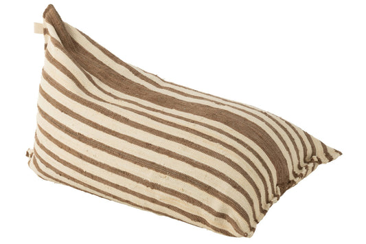 Bean Bag Stripes Recycled Cotton White/Brown