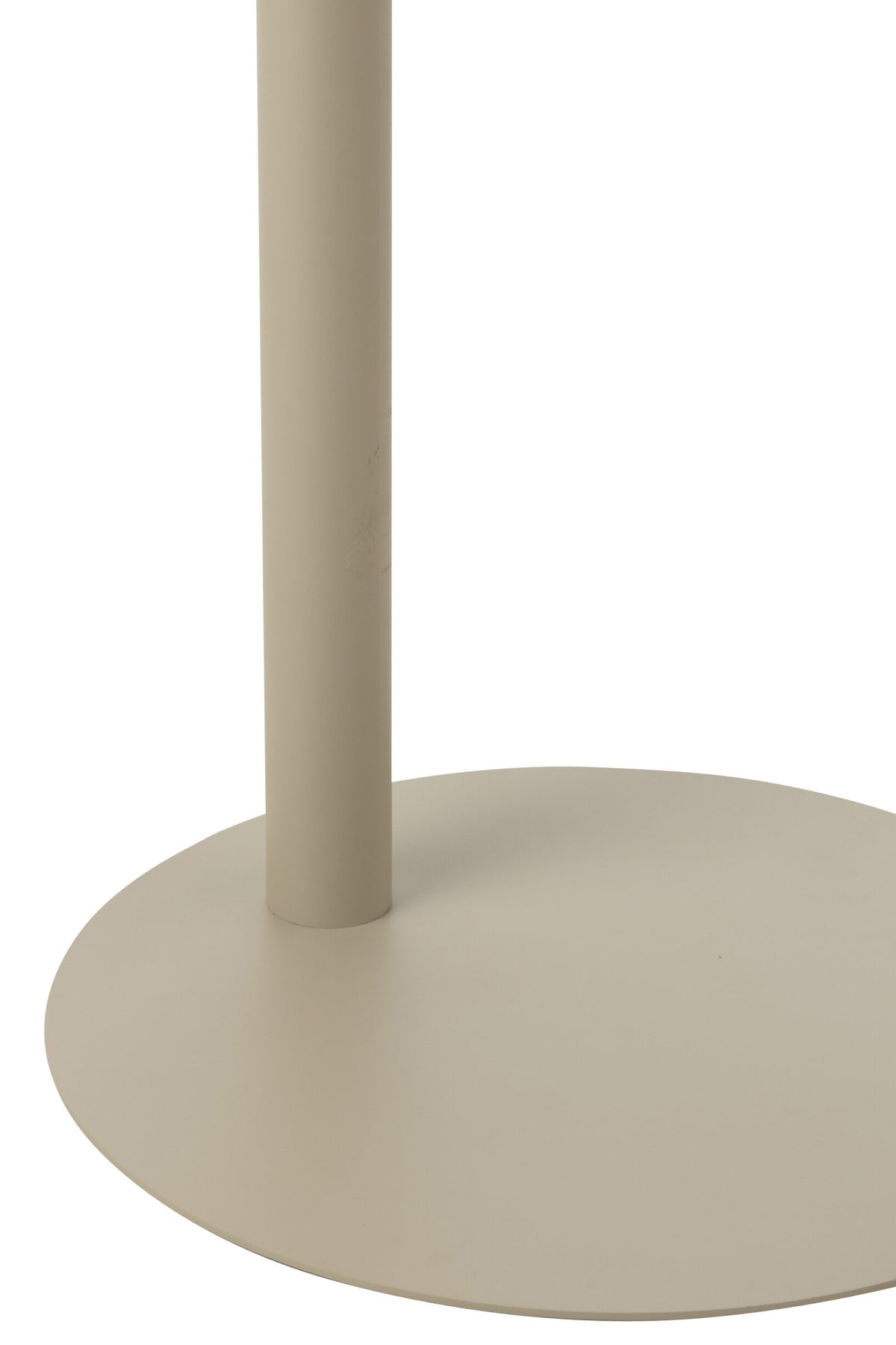 Side Table Round Metal Beige