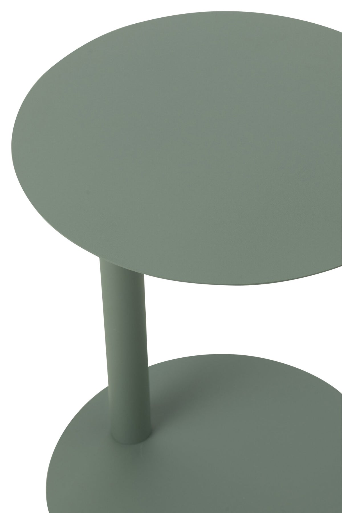 Side Table Round Metal Green