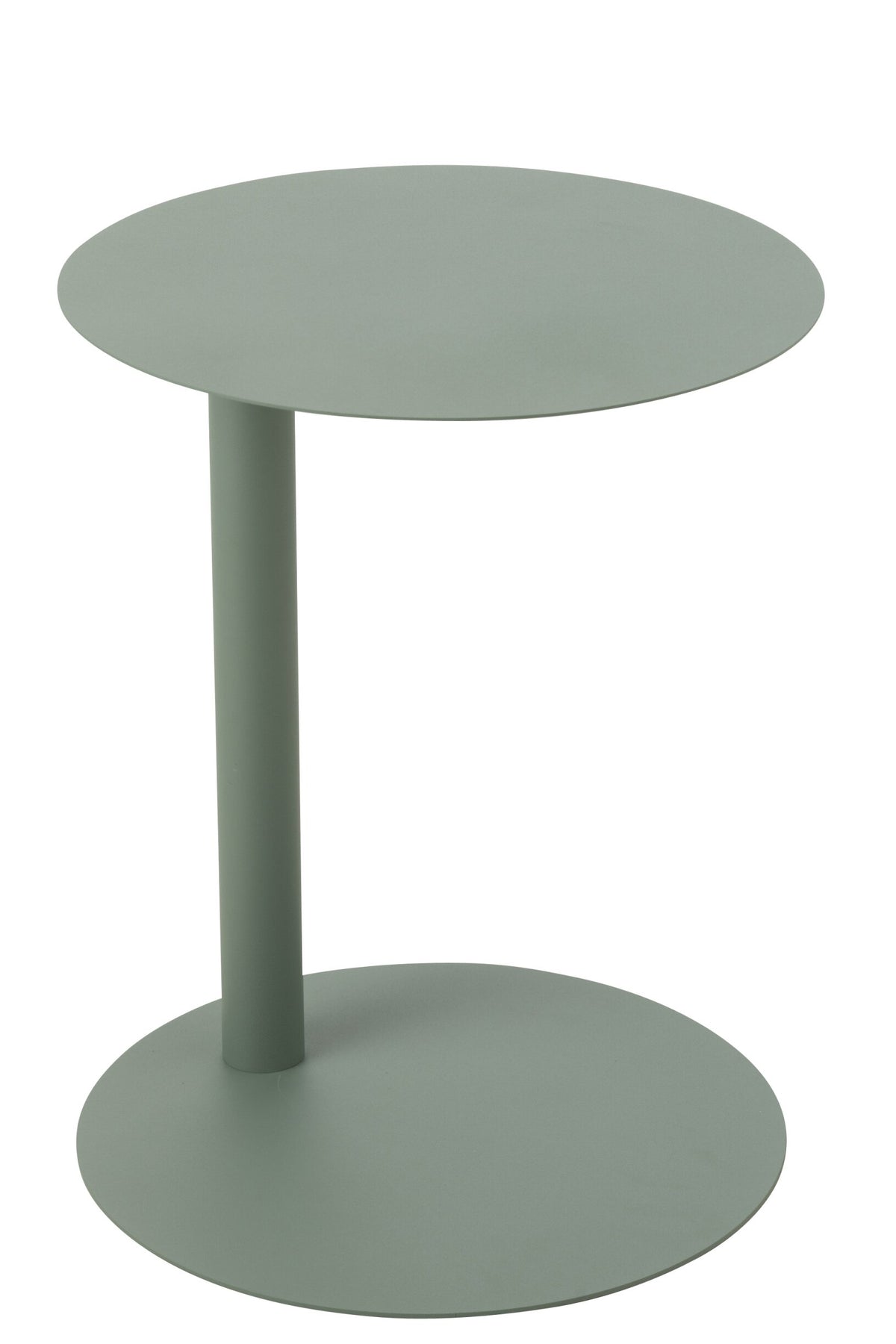 Side Table Round Metal Green