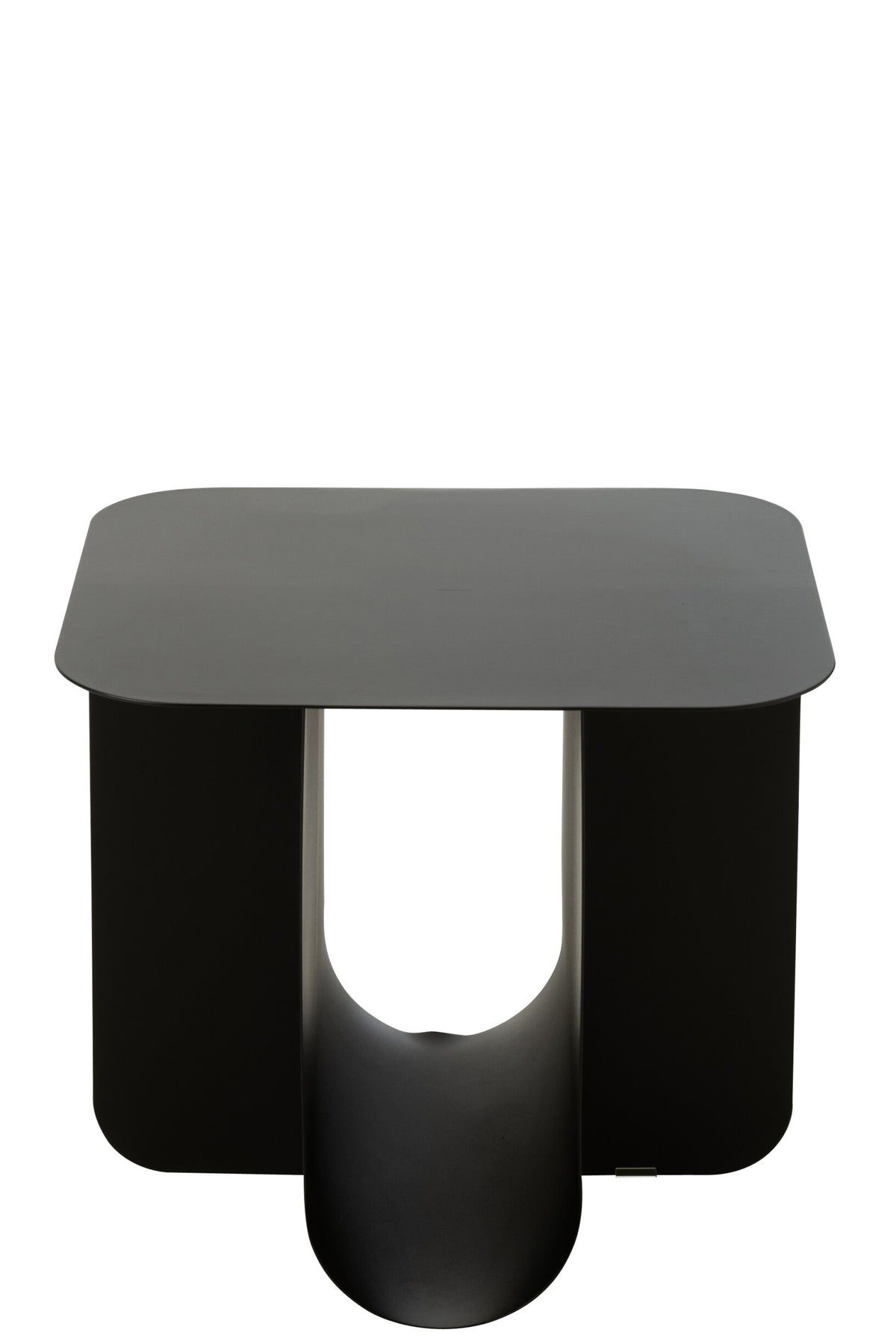 Side Table Square Metal Black