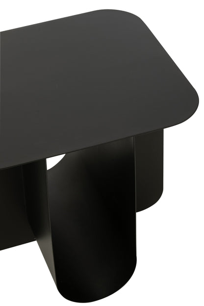 Side Table Square Metal Black