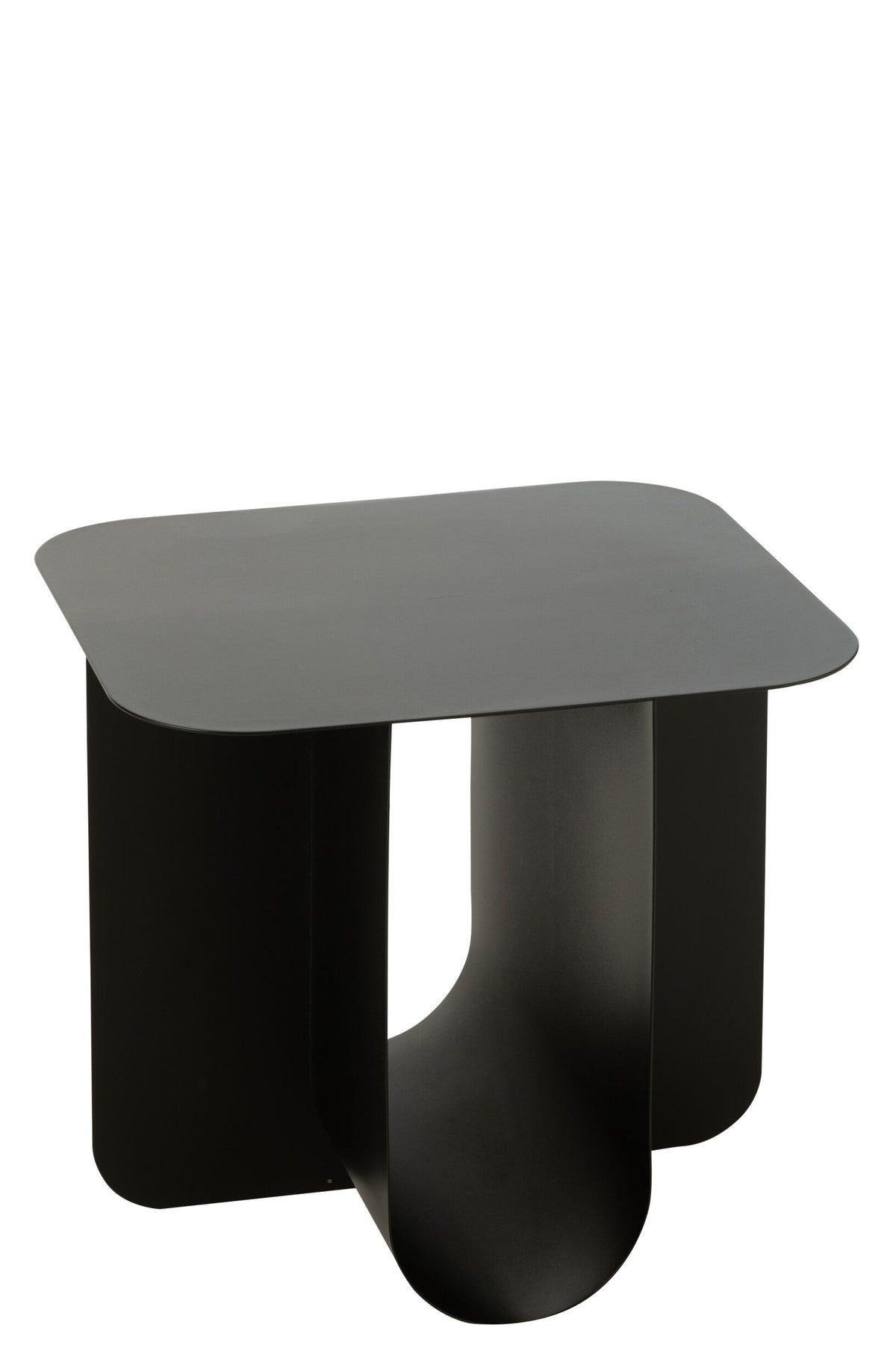 Side Table Square Metal Black