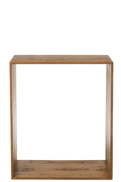 Wall Rack Cube Wood Brown
