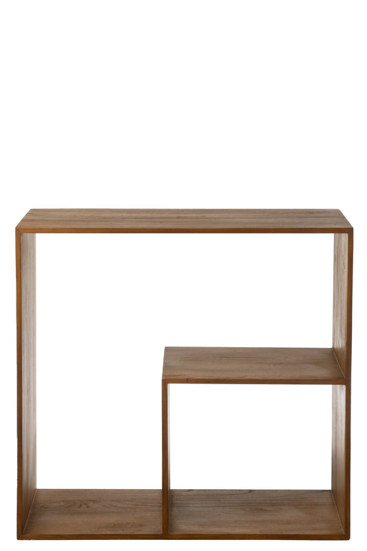 Wall Rack Cube 2p Wood Brown