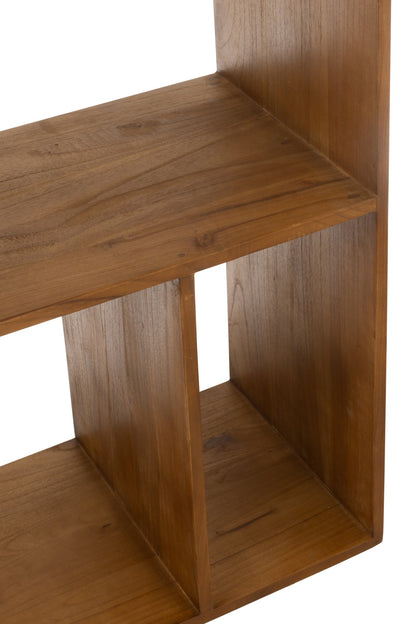 Wall Rack Cube 4p Wood Brown