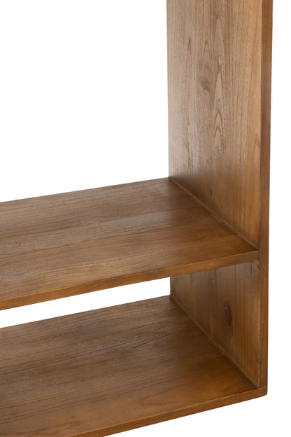 Wall Rack Cube 4p Wood Brown