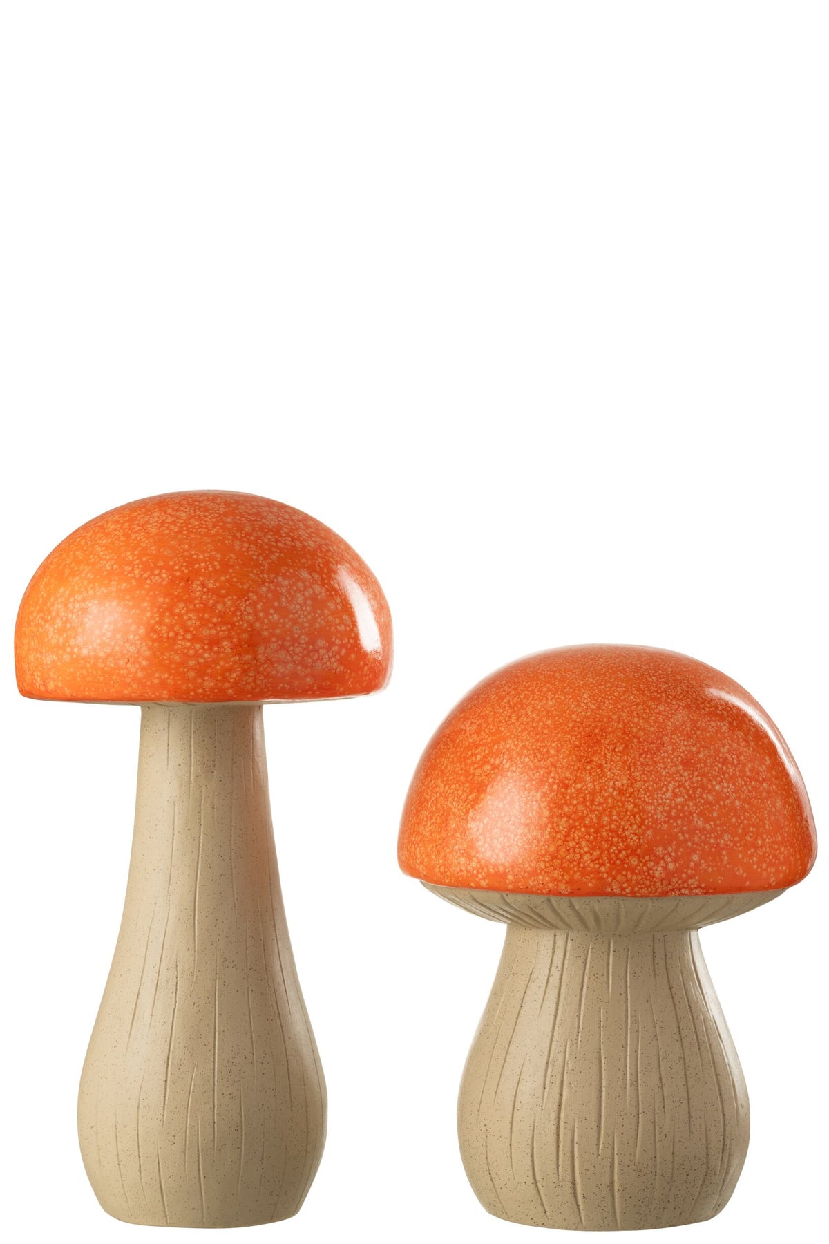 Set Of 2 Mushrooms Outdoor MgO Orange