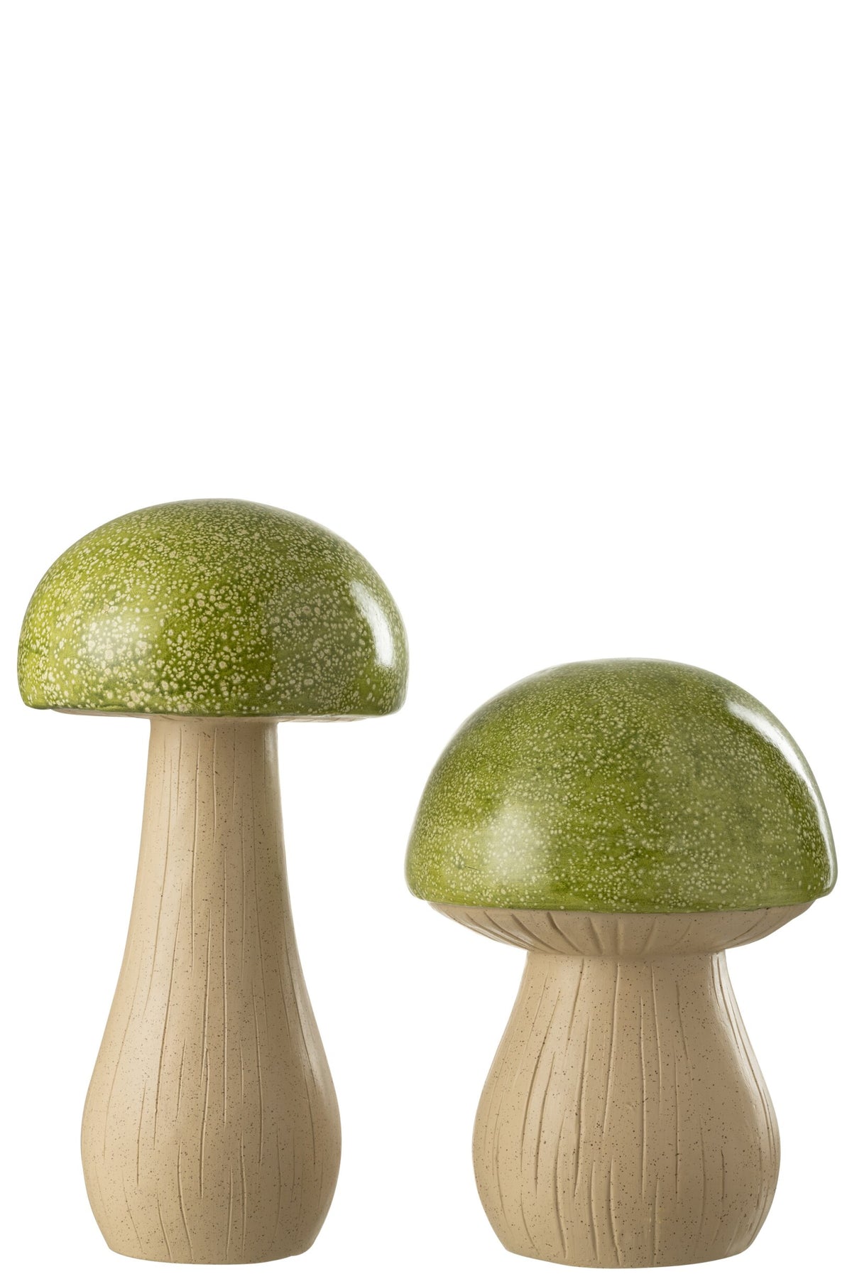 Set Of 2 Mushrooms Outdoor MgO Green