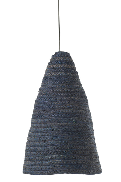 Hanging lampshade maize leaf dark blue