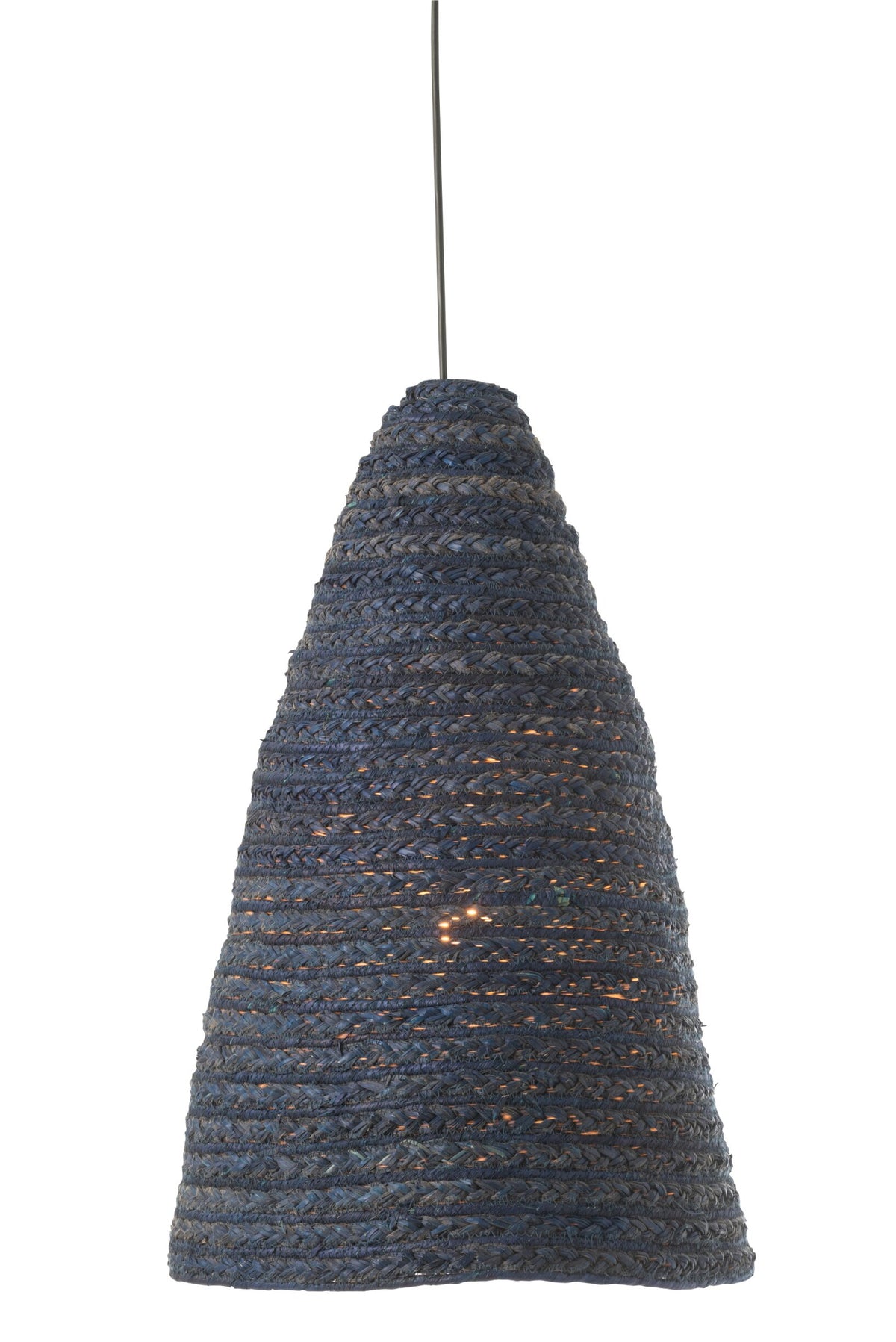 Hanging lampshade maize leaf dark blue