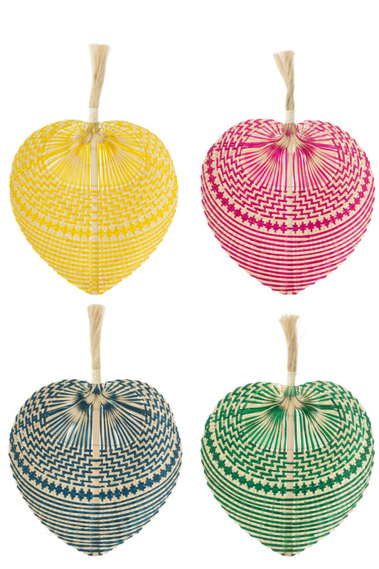 Fan Woven Bamboo Mix Large Assortment Of 4