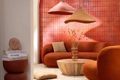 Pendant lamp seagrass rust