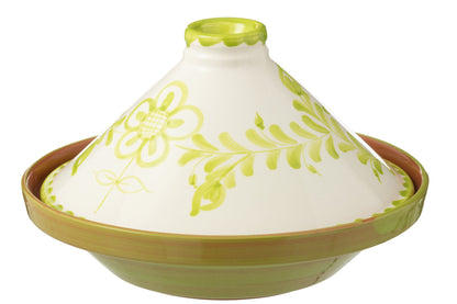 Tajine Granada ceramic white/green