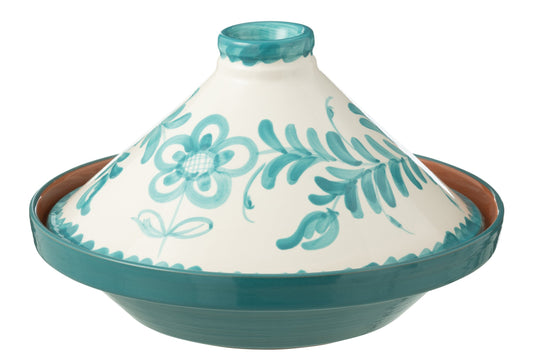 Tajine Granada céramique blanc/aqua