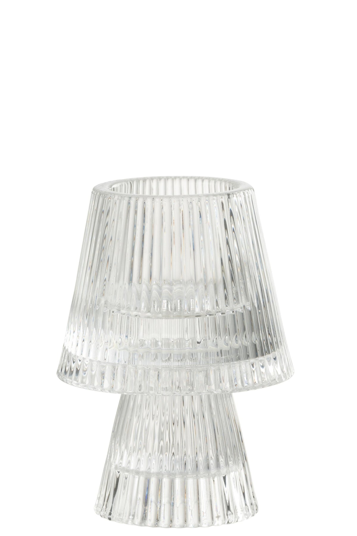 Theelichthouder Hoed Glas Transparent