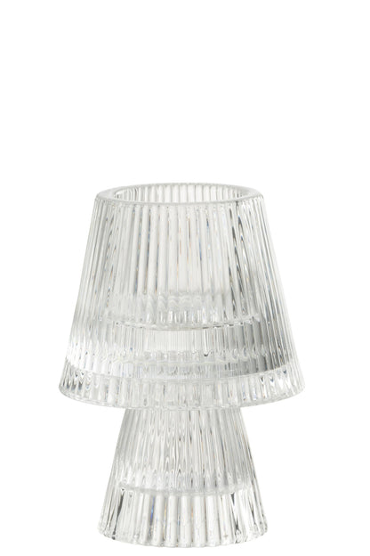 Theelichthouder Hoed Glas Transparent
