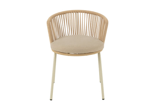 Chair Toa Steel/Rope Beige