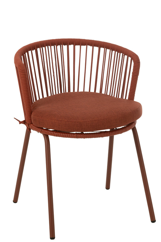 Chair Toa Steel/Rope Red