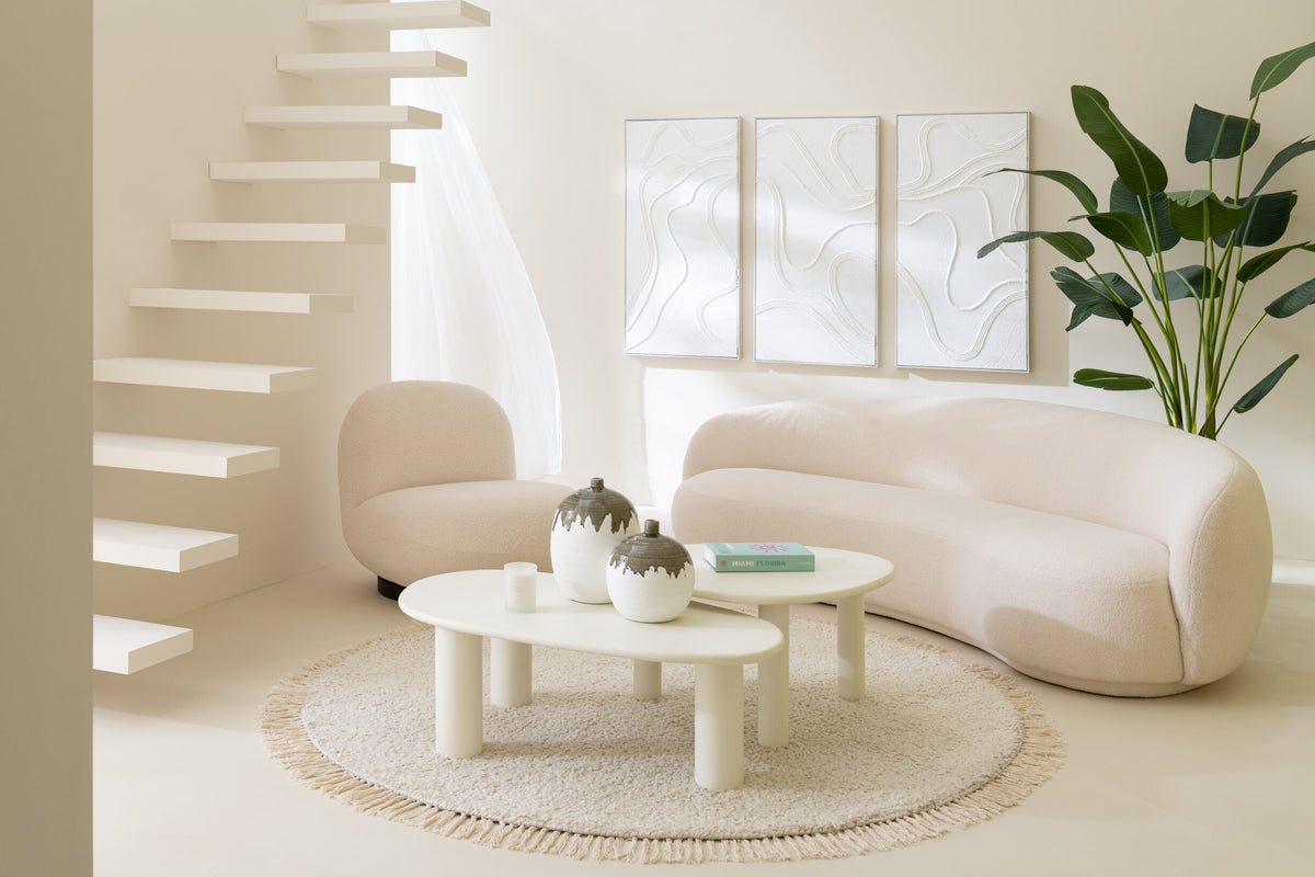 Painting Nog Canvas/Pinewood White Assortment Of 3