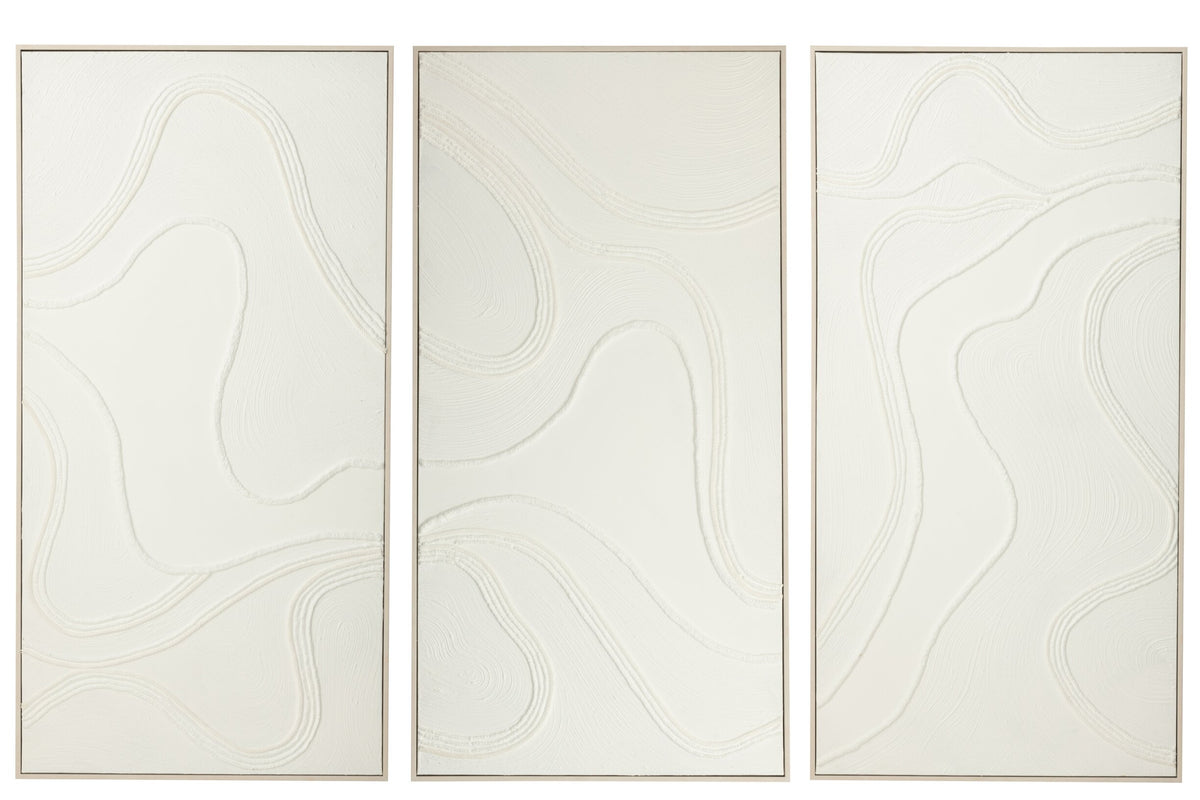 Painting Nog Canvas/Pinewood White Assortment Of 3