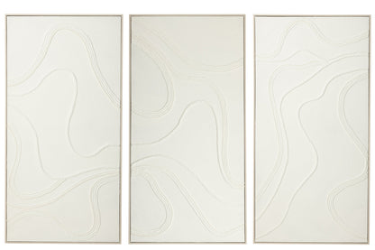 Painting Nog Canvas/Pinewood White Assortment Of 3