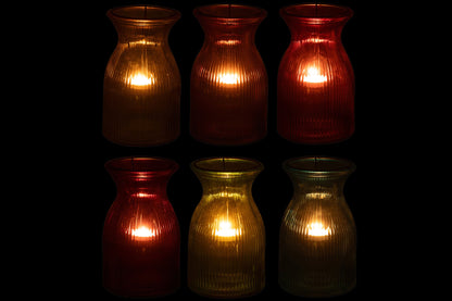 Plateau Theelichthouder Popa Glas Mix Assortiment Van 6