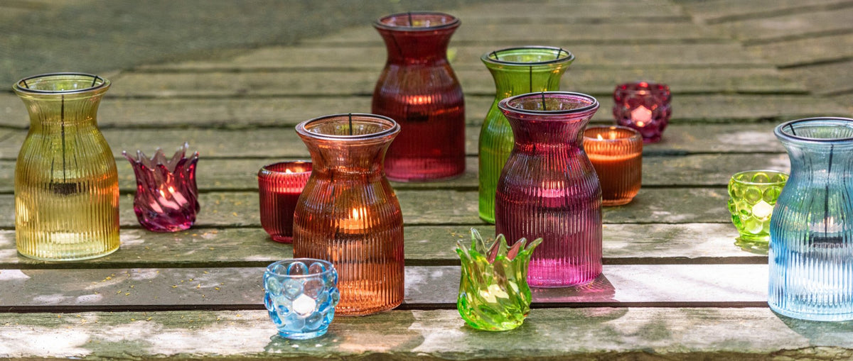 Plateau Theelichthouder Popa Glas Mix Assortiment Van 6