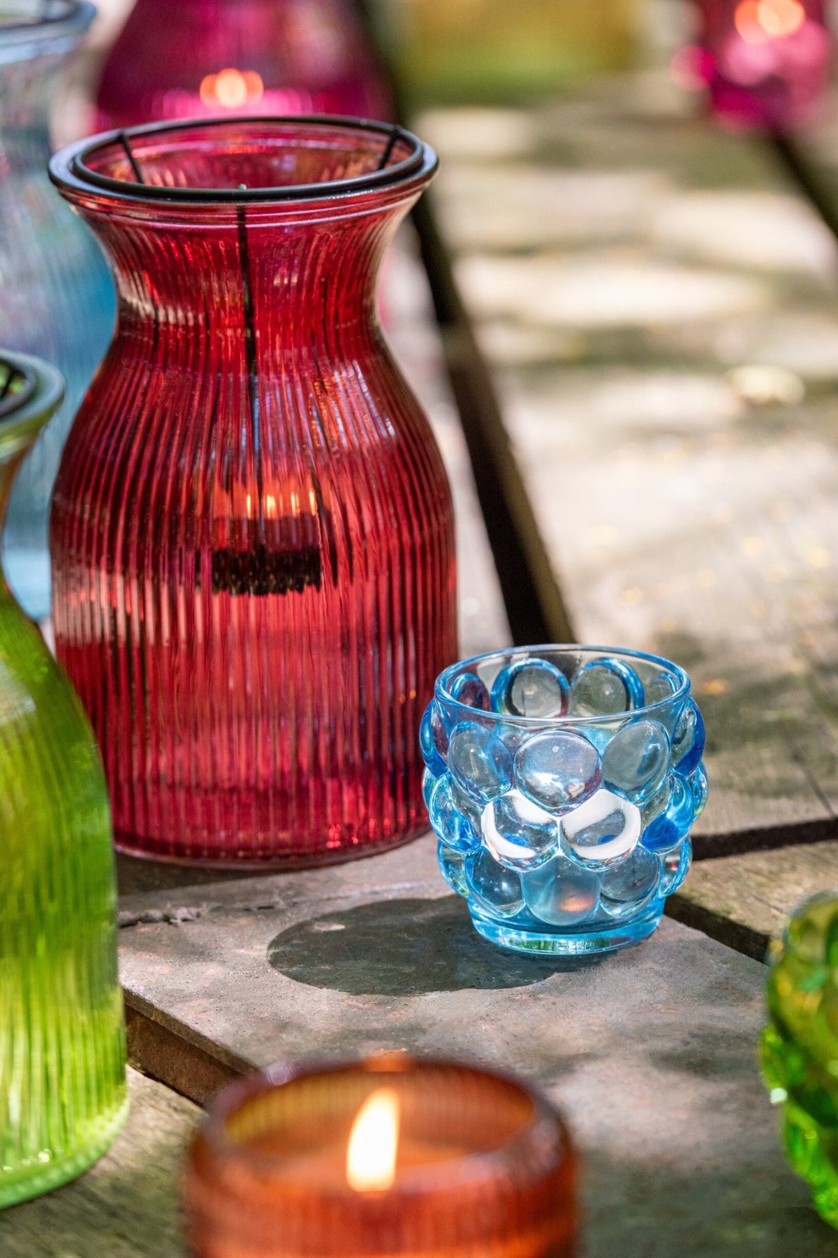 Plateau Theelichthouder Popa Glas Mix Assortiment Van 6