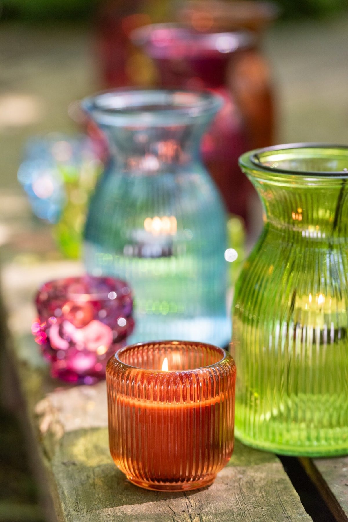 Plateau Theelichthouder Popa Glas Mix Assortiment Van 6