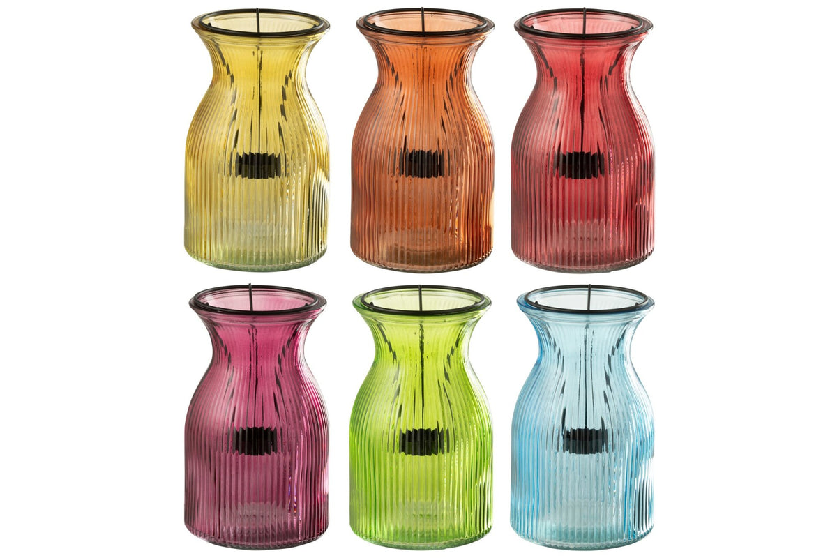 Plateau Theelichthouder Popa Glas Mix Assortiment Van 6