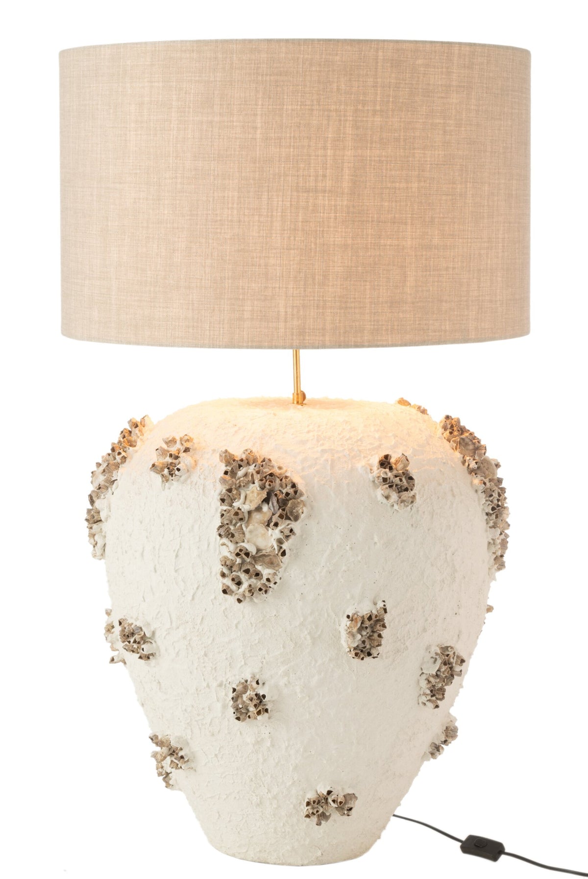 Lamp + shade Jilly terracotta white/brown