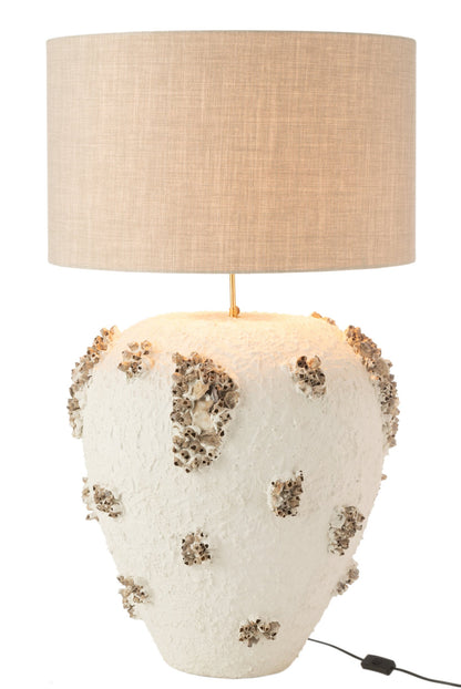 Lamp + shade Jilly terracotta white/brown