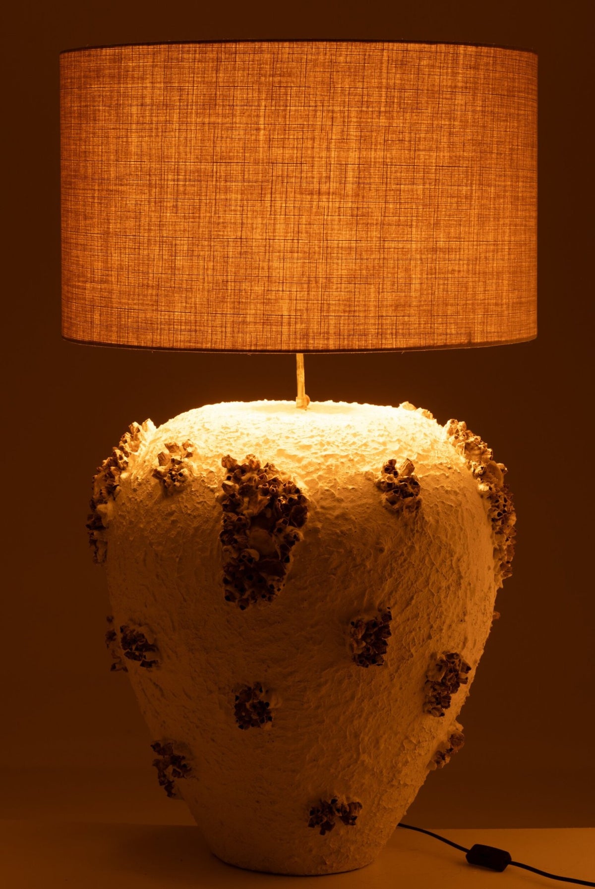 Lamp + shade Jilly terracotta white/brown